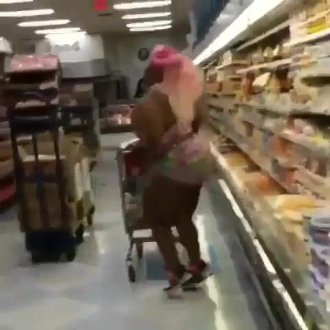 Funny EXCUSE ME MAM YOUR PUSSY IS OUT ON AISLE 4 Porn Video