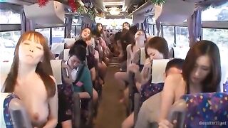 Japanese Girls: Rock hard Gangbang Japanese Bus