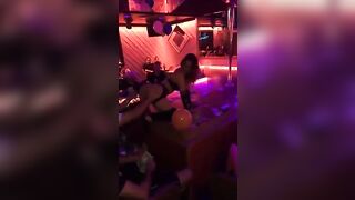 Pornstars: Eva lovia putting some cucked losers face in her ass at the club