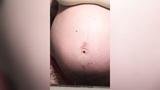 Homemade Preggo: I hope all his creampies this day make another cute bump like this
