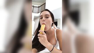 Lana Rhoades Teasing with Banana ????