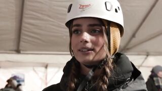 Nice-looking Gals: Taylor Hill, Ziplining Across the Mississippi.