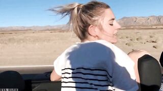 Eva getting fucked in the back of a convertible - Public Fetish