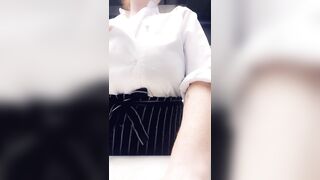 Ginger getting more risky at work! - Public Flashing