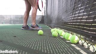 Upskirt at the tennis courts - Public Flashing