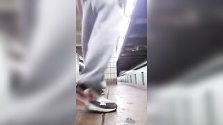 Public Flashing: During the time that awaiting for the subway...