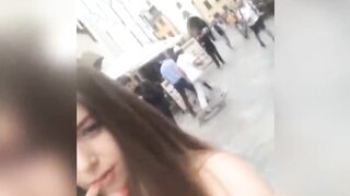 Nude in the square - Public Flashing