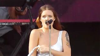 Tove Lo at a concert - Public Flashing