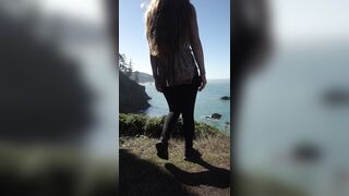Public Flashing: Widening my ass on the Oregon Coast :)
