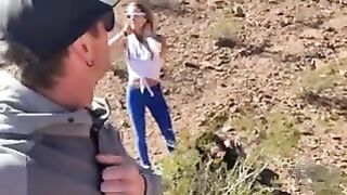 Public Sex: Popular Couple Pumping and Engulfing Las Vegas Mountains