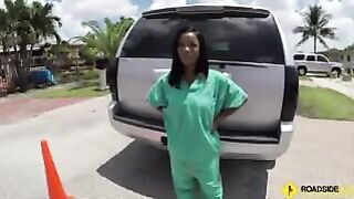 Public Sex: Stacy Copulates Her Mechanic In The Backseat Public