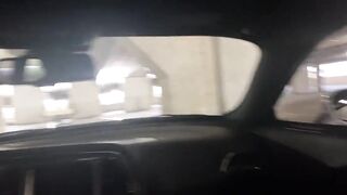 Got horny at the mall so I took a random guy to the parking garage and let him eat my pussy in my backseat - Public Sex