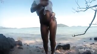 hawt Fitness Cutie Has Ardent Sex On A Public Beach