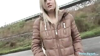 Public Sex: Public Agent - Golden-haired lascivious chick from Police after pumping in outdoors