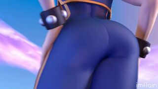 Chun-Li shaking her booty (Imflain) - Fortnite