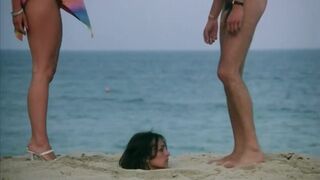 Facial while buried on the beach ( 1981 ) - Free Use
