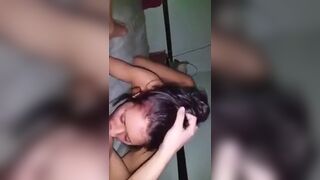 Eating brother’s lesbian girlfriend’s wet pussy until she cums