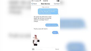 Messages: Maid needed in advance of wife comes home