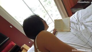 Maya Bijou - Fucking Step Sis as she reads
