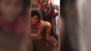 Clown going ape shit