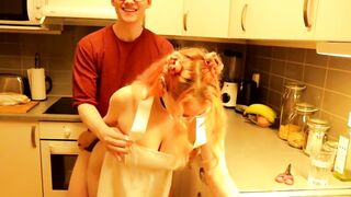 Doggystyle with the Camera in Front: Pleasure in the kitchen