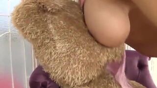 Shiori Tsukada Grinding A Teddy Bear