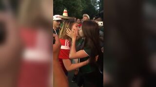 After the match - Girls Kissing