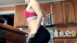 Fun in the kitchen - Girls In Yoga Pants