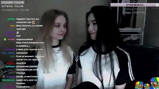 Russian Chicks Make Out During Twitch Stream - Girls Kissing