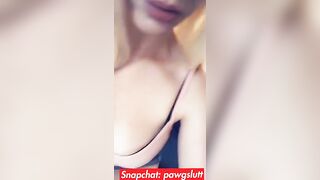 Snapchat: Flashing my large melons in public! ????