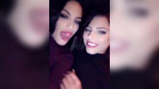 Crazy tongue action with beautiful babes