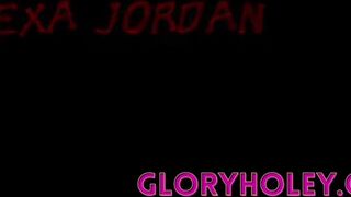 Alexa Jordan Doing graffiti and gets a mouthful of cock at gloryhole - Glory Holey
