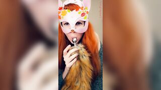 Love my fox tail plug! SC: LittleRedPanty - Snapchat