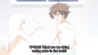 Eating cake in the bath - Anime