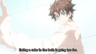 Hentai: Eating cake in the bathroom