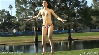Nicki Does Naked Handstands!