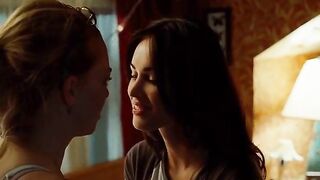 Amanda Seyfriend And Megan Fox Giving a kiss With A Bit Of Tongue In Jennifer's Body
