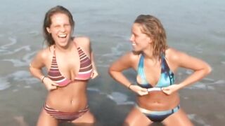 2 Allies Flashing At The Beach
