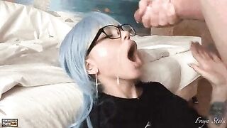 Covering Her Glasses
