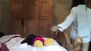 Mom Uses Teddy To Get Off
