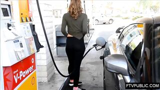 Flashing Ass At The Gas Station