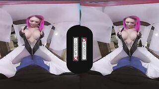 VR porn dino crisis cosplay busty pov, blowjob and curvy cowgirl fuck - Cosplay