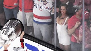 Capitals reaction to flashing fan - Funny
