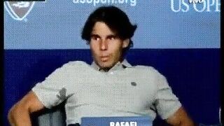 Humorous: They told Rafael Nadal had leg cramps after his match during a cram conference. Now we know the truth.