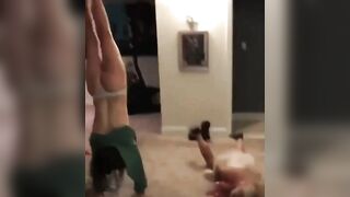 Humorous: to do a handstand