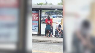 Humorous: Drunken bus stop quickie during the time that being robbed