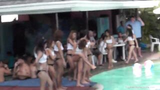 angeles Town Gals Wet T-Shirt Twerking Contest Bikini Pool Party