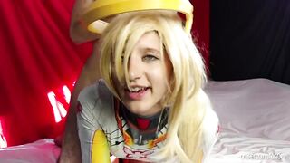 Slut Dressed As Mercy From Overwatch Gets Fucked Hard Doggystyle - Hardcore