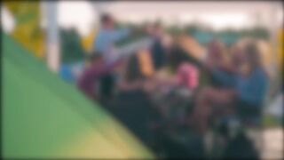 Risky Public Sex Teens in a Tent at Crowded Music Festival - Public