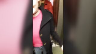 Public: Gals going down in an elevator
